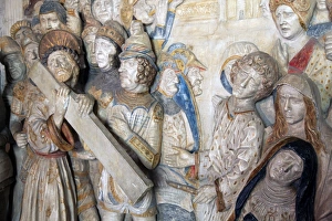 Avignon Prints: Plaster relief of Christ carrying the cross
