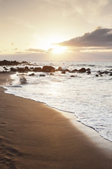 La Gomera Prints: Playa des Ingles, beach, La Playa, Valle Gran Rey, La Gomera, Canary Islands, Spain