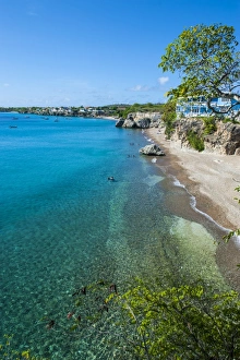 Curacao Prints: Playa Kalki, Curacao, ABC Islands, Netherlands Antilles, Caribbean, Central America