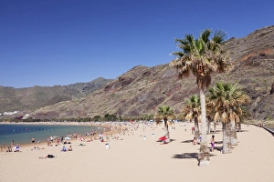 San Andres Prints: Playa de las Teresitas Beach, San Andres, Tenerife, Canary Islands, Spain, Atlantic