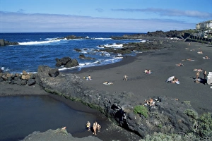 Black Sand Prints: Playa de los Cancojos, La Palma, Canary Islands, Spain, Atlantic, Europe