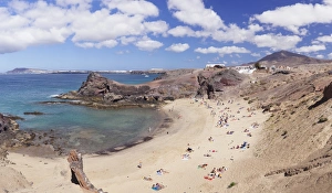 Playa Blanca Prints: Playa Papagayo beach, near Playa Blanca, Lanzarote, Canary Islands, Spain, Atlantic