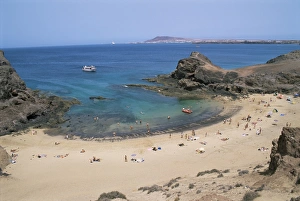 Playa de Papagayo, Lanzarote, Canary Islands, Spain, Atlantic, Europe
