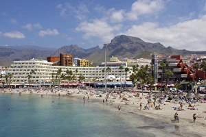 Playa De Las Americas Prints: Playa Torviscas, Playa de las Americas, Tenerife, Canary Islands, Spain, Atlantic, Europe