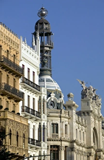 Images Dated 18th February 2001: Plaza del Ayuntamiento (City Hall Square), Valencia, Spain, Europe