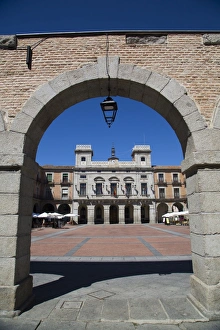 Castile And Leon Prints: Plaza del Mercado Chico, Avila, UNESCO World Heritage Site, Castile and Leon, Spain