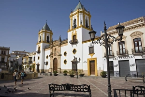 Plaza del Socorro, Ronda, one of the white villages, Malaga province, Andalucia