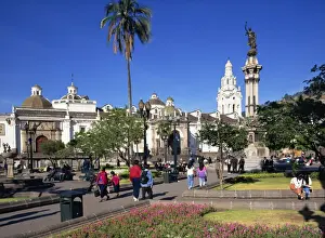 Quito Prints: Plaza de Independencia, Quito, Ecuador, South America