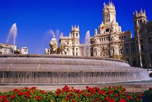 S Pilling Prints: Plaza de la Cibeles and fountain