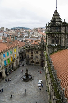 Plaza de las Platerias from roof of Santiago Cathedral