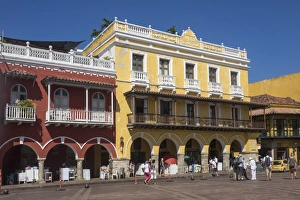 Colombia Prints: Plaza de los Coches, Cartagena, Colombia, South America