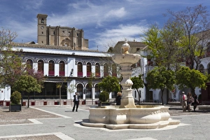 Plaza Mayor Prints: Plaza Mayor and La Colegiata, Osuna, Andalucia, Spain, Europe