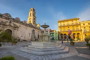 Old Havana Prints: Plaza de San Francisco de Asis, La Habana Vieja (Old Havana), UNESCO World Heritage Site