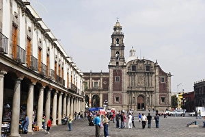 Squares Prints: Plaza Santo Domingo, District Federal, Mexico City, Mexico, North America