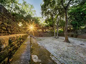 Relax Prints: Plaza A at sunset, Cahal Pech Archaeological Reserve, San Ignacio, Cayo District, Belize