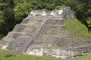 Plaza A Temple, Mayan ruins, Caracol, Belize, Central America