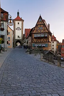 Ploenlein, Siebers Tower, Rothenburg ob der Tauber, Franconia, Bavaria, Germany, Europe