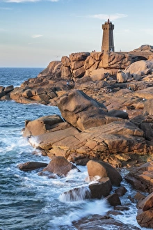 Cotes Darmor Prints: Ploumanach lighthouse, Perros-Guirec, Cotes-d Armor, Brittany, France, Europe