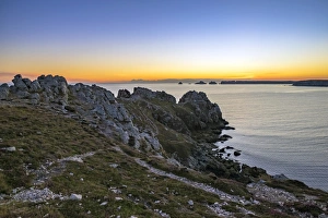 Finistere Prints: Pointe de Dinan on the Presqu ile de Crozon at sunset