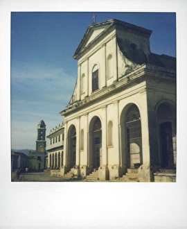 Polaroid of Iglesia de la Santisima, Plaza Mayor, Trinidad, UNESCO World Heritage Site