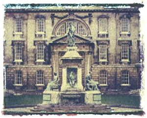 Polaroid Prints: Polaroid Image Transfer of Founders Statue, Kings College, Cambridge