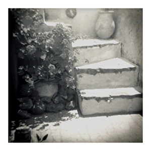 Photographic Techniques Prints: Polaroid of whitewashed stone steps