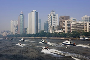 Images Dated 16th November 2007: Police boat display, Guangzhou (Canton), Guangdong, China, Asia