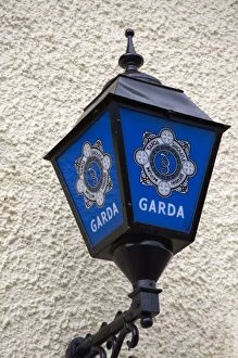 Images Dated 3rd August 2006: Police Station Lamp, Adare Village, County Limerick, Munster, Republic of Ireland, Europe