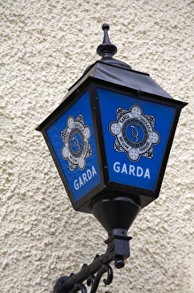 Images Dated 3rd August 2006: Police Station Lamp, Adare Village, County Limerick, Munster, Republic of Ireland, Europe