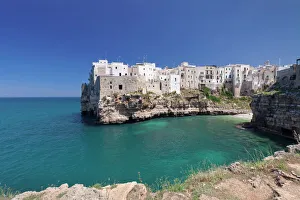 Townscape Prints: Polignano a Mare, Bari district, Puglia, Italy, Mediterranean, Europe