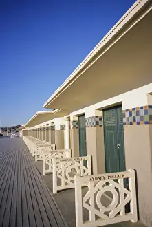 Board Walk Prints: Pompeian baths, Deauville, Basse Normandie (Normandy), France, Europe