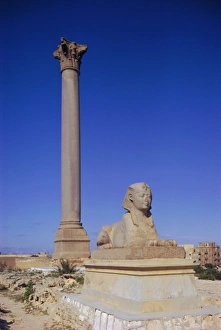 Pompeys Pillar, Alexandria, Egypt, North Africa