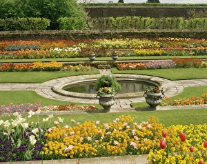 Vibrant Colour Prints: Pond Garden, Hampton Court Palace, Greater London, England, United Kingdom, Europe