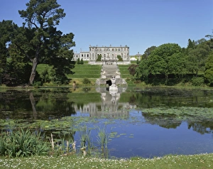 Leinster Prints: The pond in front of Powerscourt House