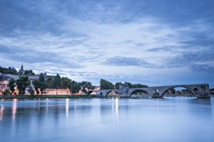 Avignon Prints: The Pont d Avignon at dawn, Avignon, Vaucluse, Provence, France, Europe
