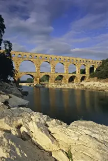 Provence Prints: Pont du Gard, Roman aqueduct, UNESCO World Heritage Site, near Avignon