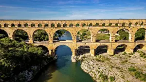 Roman Empire Prints: The Pont du Gard, a Roman aqueduct