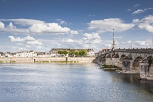 Blois Prints: The Pont Jacques Gabriel in Blois, Loir-et-Cher, Centre-Val de Loire, France, Europe