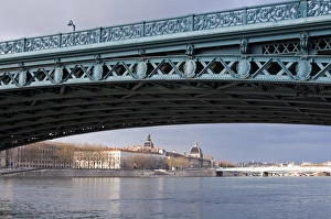 Pont de l Universite, River Rhone, Lyon, Rhone Valley, France, Europe
