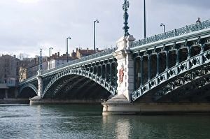 Pont de l Universite, River Rhone, Lyon, Rhone Valley, France, Europe