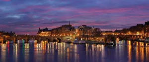 Night Sky Prints: Pont Neuf and Ile de la Cite, Ile Saint-Louis, Paris, Ile de France, France, Europe