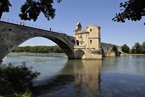 Avignon Prints: Pont Saint-Benezet and the River Rhone, Avignon, UNESCO World Heritage Site
