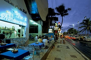 Rio Grande Do Norte Prints: Ponta Negra at dusk, Natal, Rio Grande do Norte state, Brazil, South America