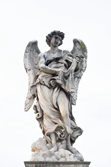 Angel Prints: Ponte Sant Angelo, UNESCO World Heritage Site, Rome, Lazio, Italy, Europe