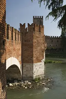 Verona Prints: Ponte Scaligero, Verona, UNESCO World Heritage Site, Veneto, Italy, Europe
