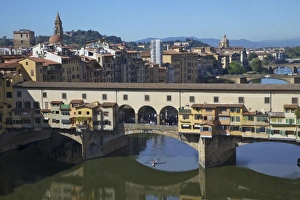 River Arno Prints: Ponte Vecchio and the River Arno, Florence, UNESCO World Heritage Site