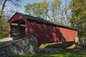 Covered Bridge Prints: Pool Forge Covered Bridge, built in 1859