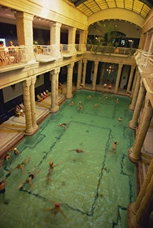 Swimming Pools Prints: Pool, Gellert Spa, Budapest, Hungary, Europe