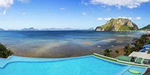 Swimming Pool Prints: Pool at Lime Resort, El Nido, Bacuit Bay, Palawan, Philippines, Southeast Asia, Asia