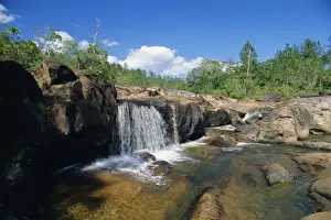 San Ignacio Prints: Pools and waterfall, Mountain Pine Ridge Reserve Rio On, near San Ignacio